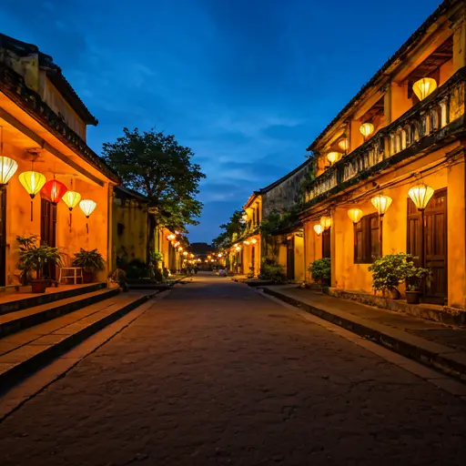 Hoi An ancient town with silk lanterns